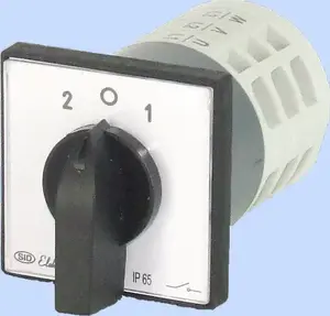 Кулачковый переключатель Elektromet E12-72 2-0-1 3P 12A IP65 с пластиной
