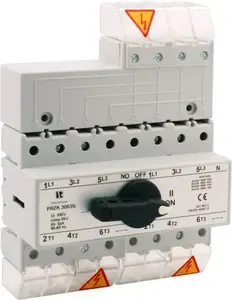 Переключатель сеть-генератор Spamel PRZK-3080NW02 80A 3P+N с неотключаемым нейтральным полюсом