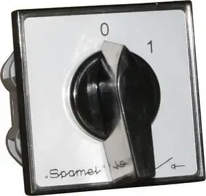Главный выключатель Spamel ŁK32RGP07 32А, монтаж на панель, запираемая черная передняя панель