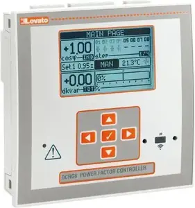 LOVATO Electric DCRG8 Automatic Power Factor Controller for 1-Phase and 3-Phase Systems