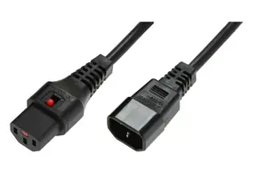 Digitus IEC-PC1071 Power Extension Cable, IEC C13 to IEC C14, 5 m, Black