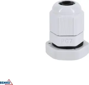 Bemko PG-7 Cable Gland, Grey, 100 Pieces