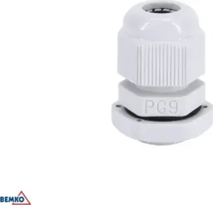Bemko PG-9 Cable Gland, Grey, 100 Pieces