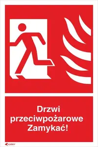 Табличка противопожарной безопасности ANRO Дверь противопожарная закрывать 30P/F1/FS