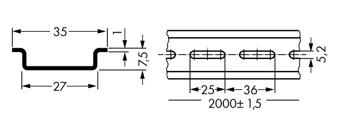 Wago 210-112 perforēta DIN sliede Photo 3