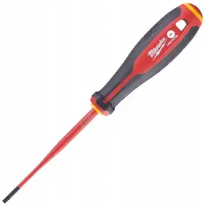 Milwaukee VDE Insulated Slotted Screwdriver SL 0.6 x 3.5 x 100mm