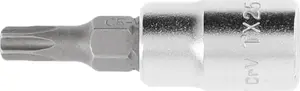 Högert Technik Torx Tamper Resistant Screwdriver Bit Socket 25 mm, 1/4 inch drive
