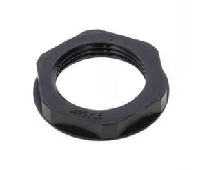 Ergom M25 Polyamide Locknut, Black