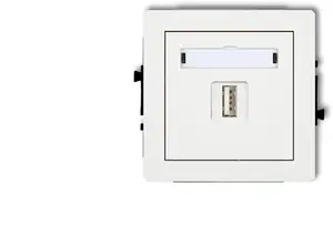 Karlik DECO 25DCUSB-1 Single USB Charger Mechanism, 5V, 1A, Matte White