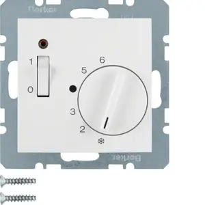 Hager 20308989 Rotary Thermostat, 250V, White