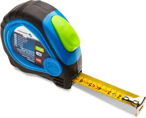 Högert Technik HT4M425 Retractable Measuring Tape 5 m x 19 mm with Nylon Coating and Self-Lock Mechanism