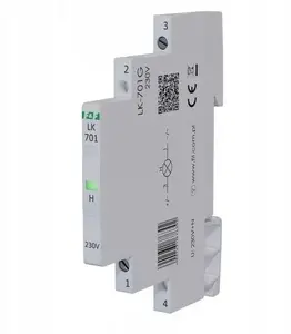 FF LK-701G Single-Phase LED Modular Indicator Light, Green, 230V, 1/2 Module Slim Design