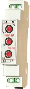 Pollin WN-3F 3-Phase LED Voltage Indicator 3 x 400V AC for TH35 DIN Rail