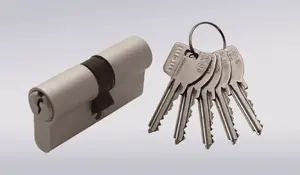 Łucznik E6 30/30 Door Cylinder, Class B, Satin Finish