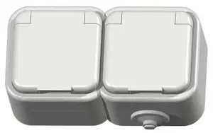 Ospel GNH-2DZ/00/w Double Socket-Outlet, 16A, IP20, White