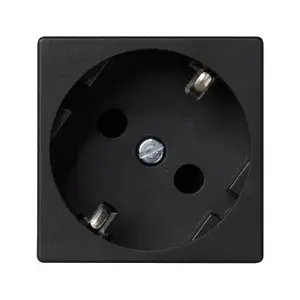 Розетка с заземлением Schuko Kontakt-Simon K11/14, 16А 250В, графит