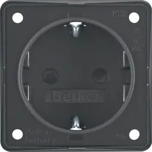Hager Berker 947792505 Type F Socket-Outlet, 250V, 16A, IP44, Anthracite