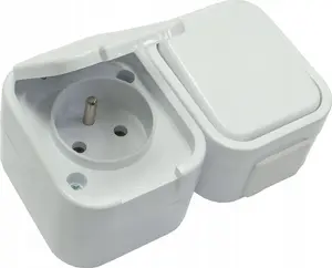 Timex BURSZTYN Single Hermetic Socket with Grounding and Switch IP44 White