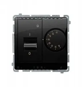 Kontakt-Simon Basic Temperature Controller with Internal Sensor, 16A, 230V, Screw Mounting, Black