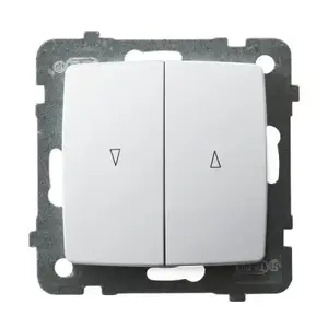 Ospel Karo ŁP-7S/m/00 Shutter Switch, White, 250V 10A, IP20