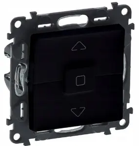 Legrand Valena Life Roller Shutter Switch, 10A 230V, Black