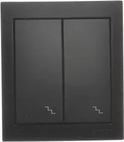 Kontakt-Simon Simon Aquaclick Double Staircase Switch, 10 AX, 250 V, Black