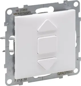 Legrand SUNO Roller Shutter Switch, 6 AX, 250 V, 3-Position, White