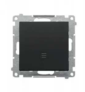 Kontakt-Simon TW1L.01/149 Single-Pole Switch with LED Backlight, 10 AX, 250 V, Matte Black