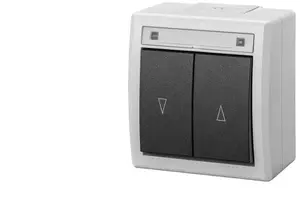 ELEKTROPLAST AQUANT 2K Surface-Mounted Shutter Push-Button Switch IP55 Grey 5008-10