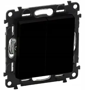 Legrand Valena Life Double Pole Switch 10AX 250V Black