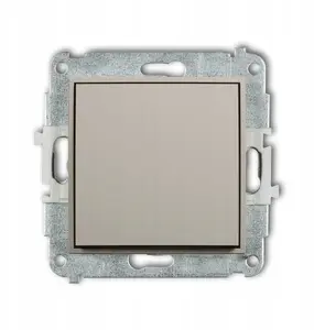 Karlik 60MWP-3.1 Staircase Switch Mechanism, Single Button, Taupe