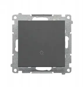 Kontakt-Simon 55 Light Push Button Module, 10 AX, 250 V, Quick Connectors, Graphite Matte