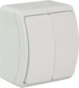 ELEKTROPLAST Koala VW 152-01 Surface-Mounted Double Pole Switch IP44 White