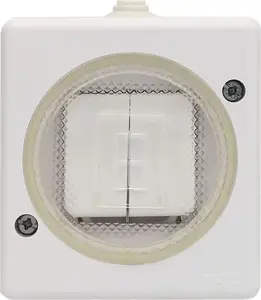 KOS Trol Hermetic Double-Pole Switch IP44 White