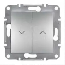 Schneider Electric Asfora Shutter Switch, Aluminium, Without Frame