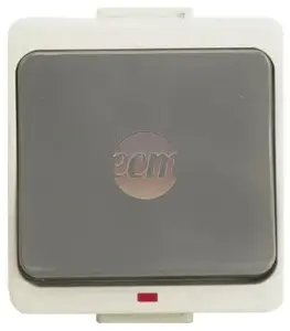 Timex JANTAR-bis Single Switch with Backlight Surface Mounted IP44 Grey