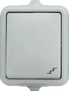 KOS Hydro Line Staircase Switch, IP44 Hermetic, White