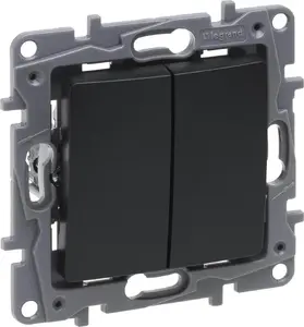 Legrand Niloe Selection Double Staircase Switch 10AX Anthracite