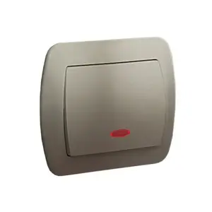 Kontakt-Simon AW1L/29 Single Light Switch, 10A 250V, Satin Steel