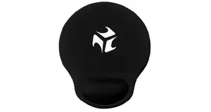 Mouse pad IBOX MP001 with wrist rest, black, 235×202 mm, printed surface