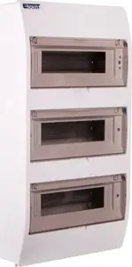 Incobex 3x12 Surface-Mounted Modular Distribution Board IP40 with Smoked Door and Terminals