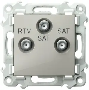 Ospel GPA-Z2S/m/83 RTV-SAT kontaktligzda ar divām satelīta izejām, kašmira bēša