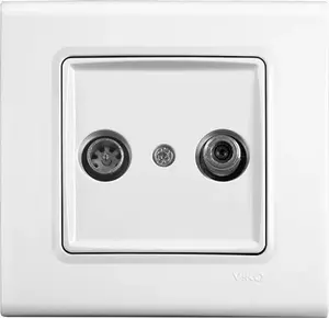 VIKO Linnera S TV-SAT End Socket, White