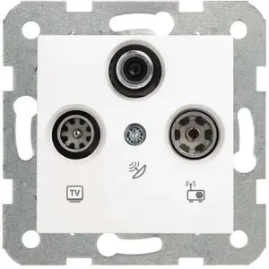 VIKO Karre RTV/SAT End Antenna Socket, White