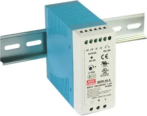 Mean Well MDR-40-24 DIN sliedes impulsu barošanas bloks 85-264V AC uz 24V DC 1.7A 40.8W