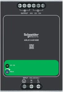 Однофазный блок питания Schneider Electric Easy Modicon ABLS1A48100E, вход 100-340В AC, выход 48В DC, 480Вт, монтаж на DIN-рейку, IP20