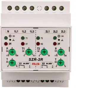 Pollin SZR-2R Automatic Transfer Switch Controller with Adjustment, 2x1P 8A 250V