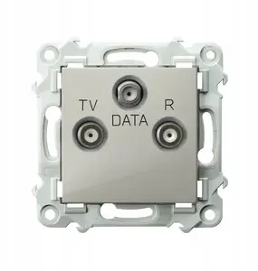 Ospel SZAFIR RTV-DATA Socket, Cashmere Beige