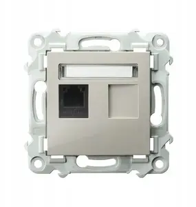 Ospel SZAFIR GPT-1Z/m/83 Single Telephone Socket, Cashmere Beige