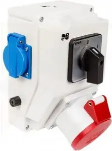 Elektro-Plast Installation Set with 32A 5P and 2x2P+Z Sockets RS-Z (0-1) Red